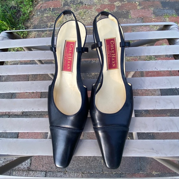 Cole Haan Black kitty heels - Picture 1 of 5
